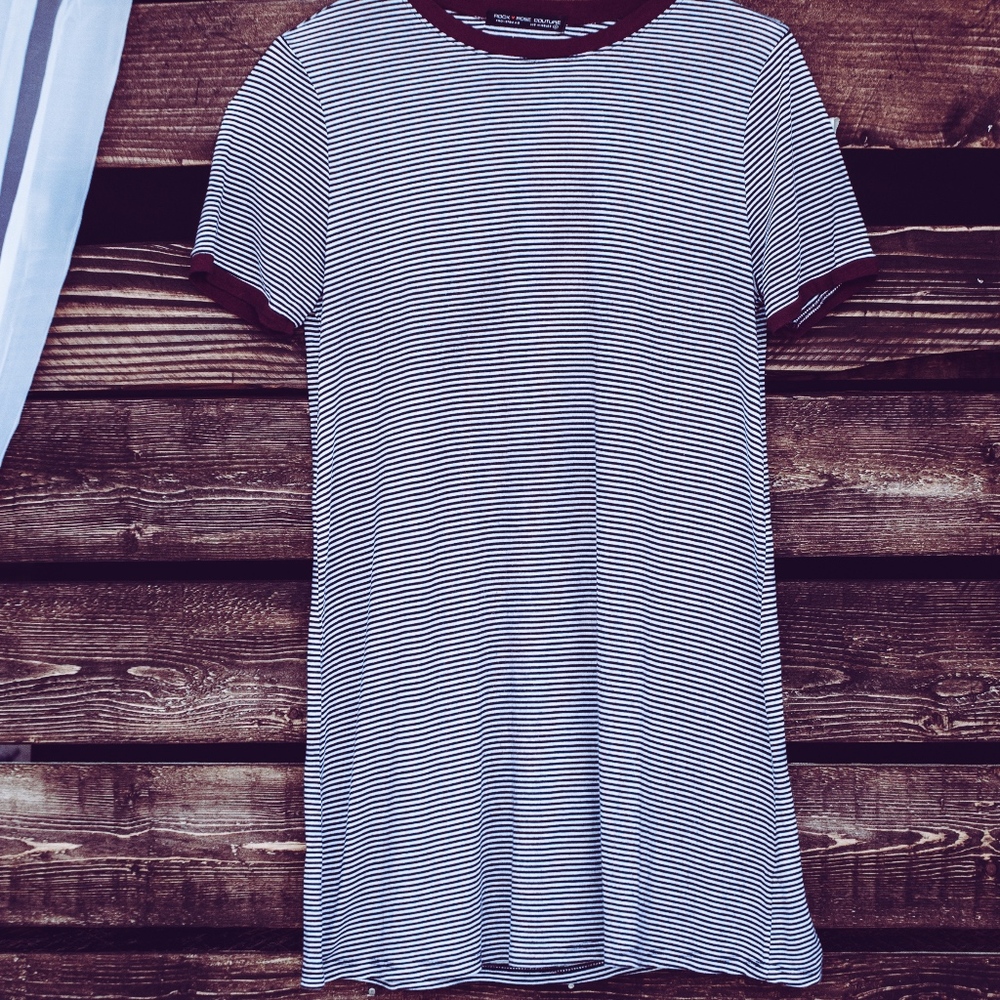 Rock and Rose Couture Striped T-Shirt Dress (B5)